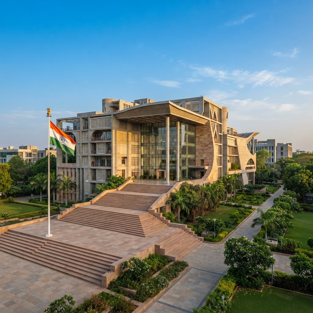 Modern university campus building